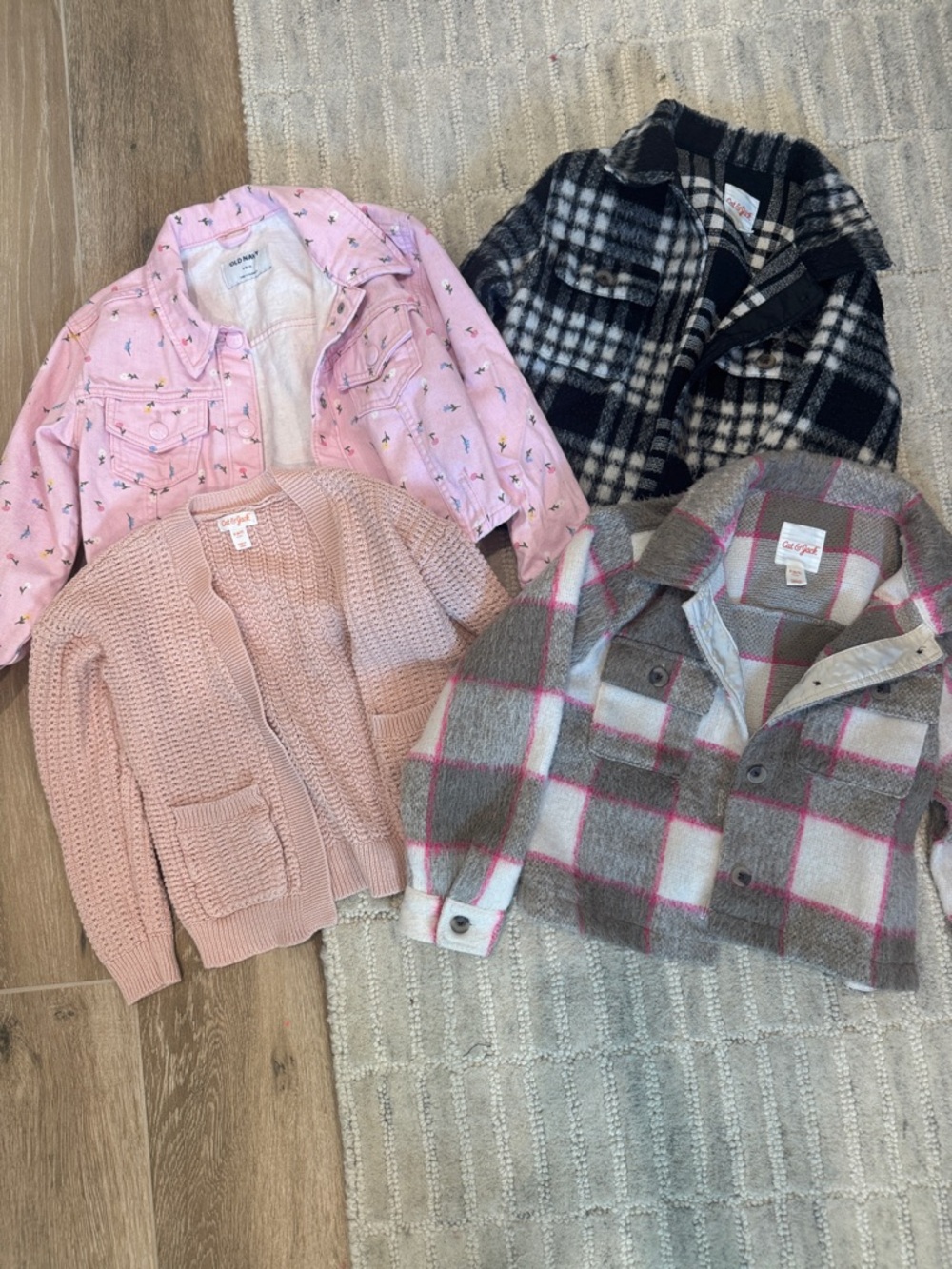 Pink Knit Cardigan Sweater for Kids & coats -